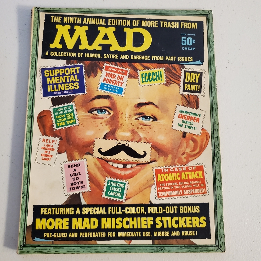 Mad Magazine 9th Annual More Trash from Mad with Mischief Stickers